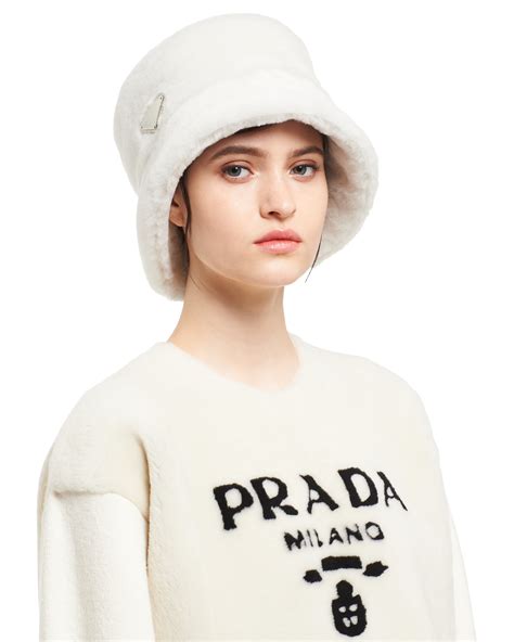 prada hat fluffy|Prada Bucket Hats & Hats for Women .